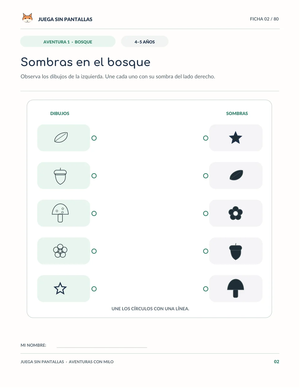 Página real: Sombras en el bosque