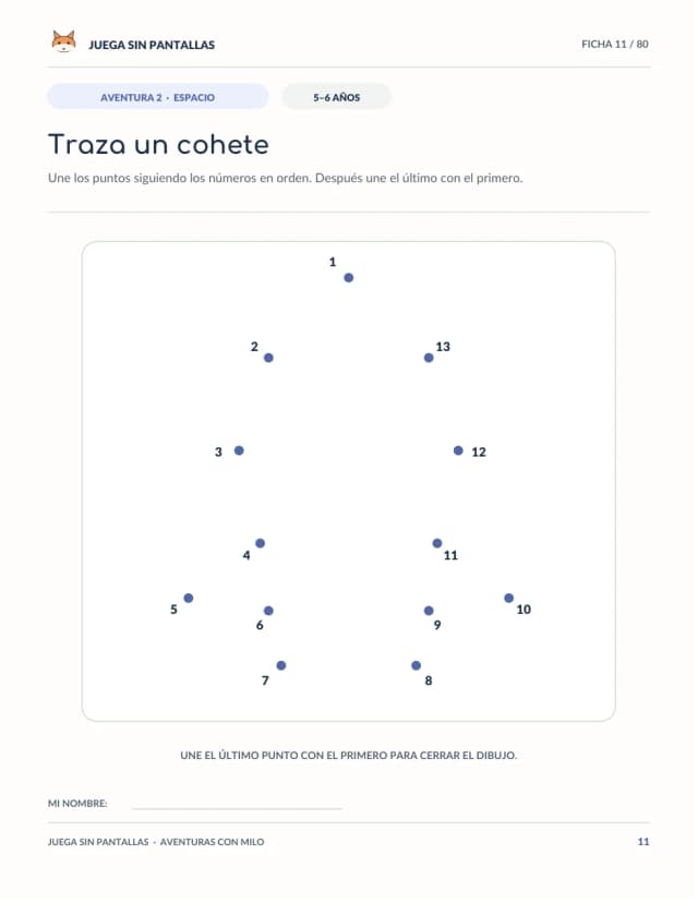 Actividad real para trazar un cohete