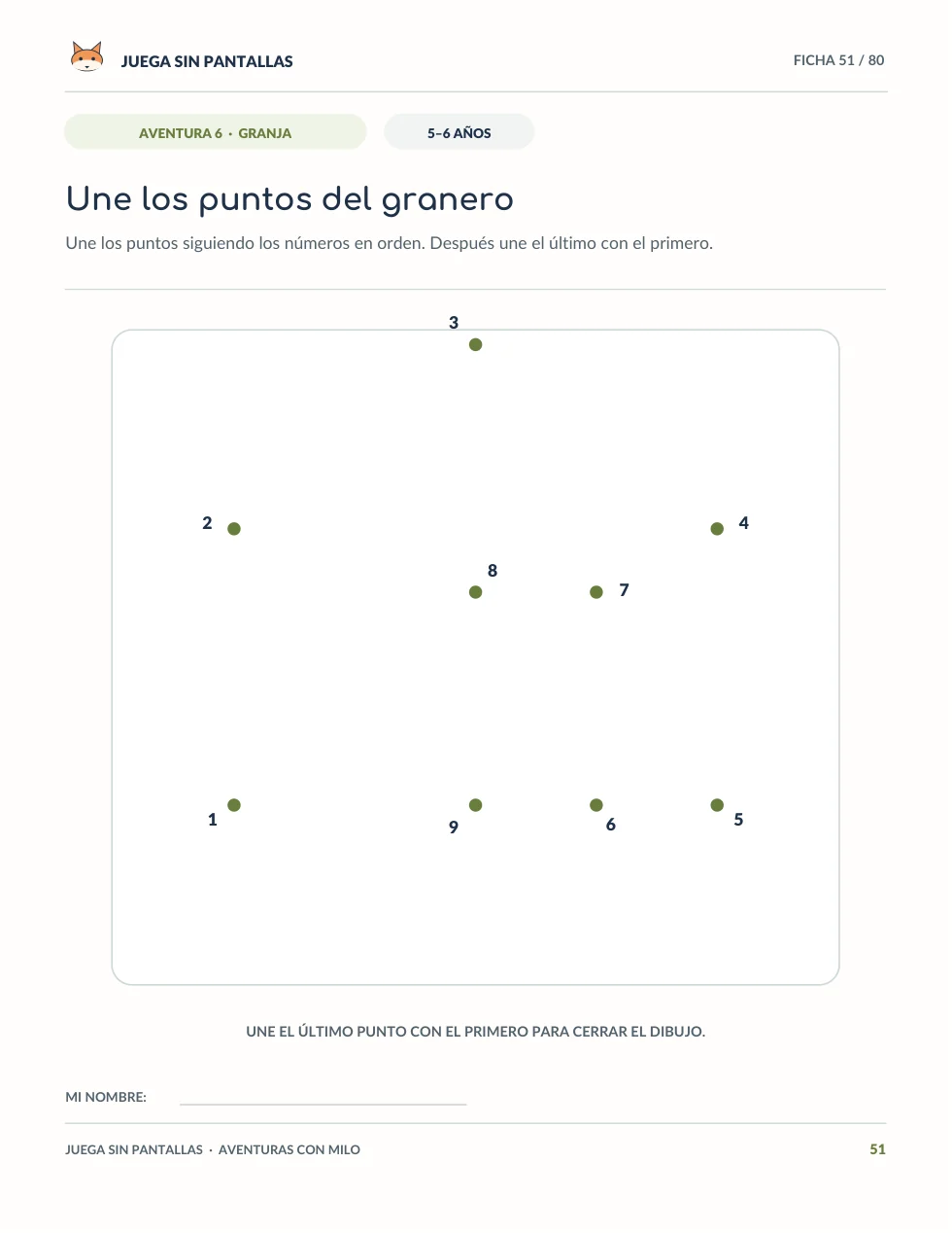 Página real: Une los puntos del granero
