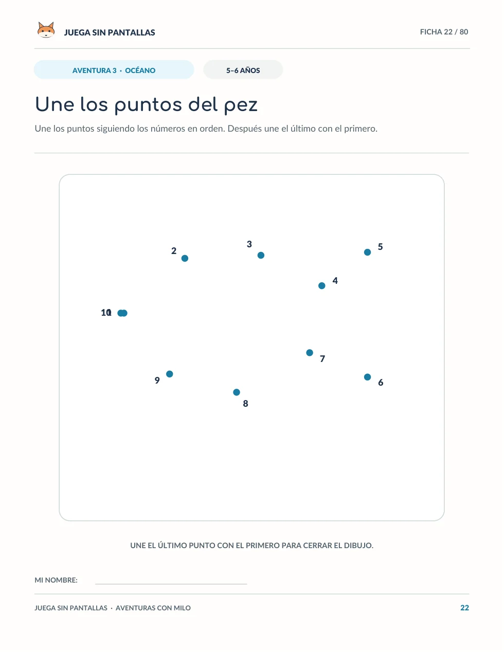 Página real: Une los puntos del pez