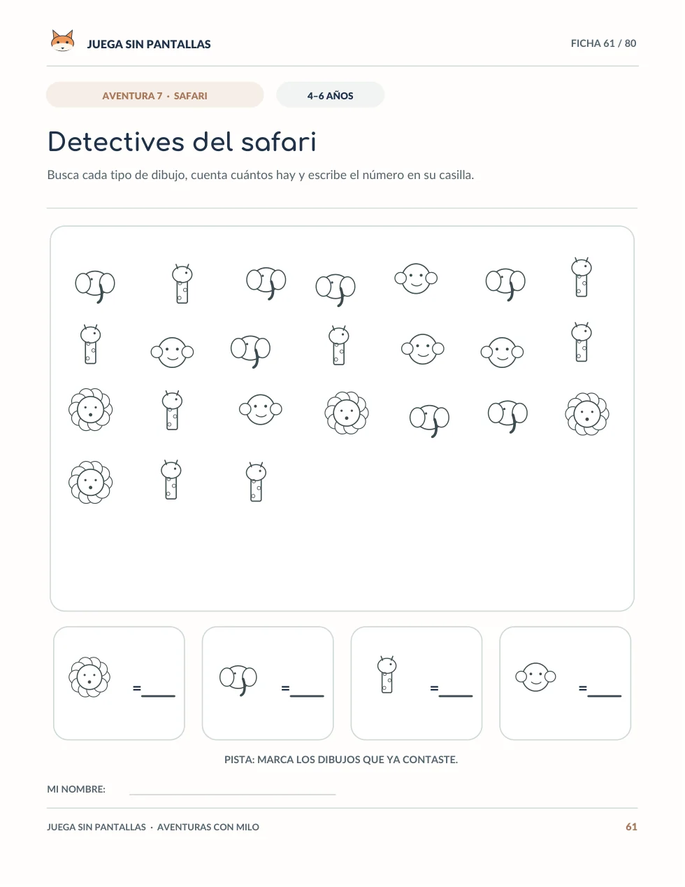 Página real: Detectives del safari